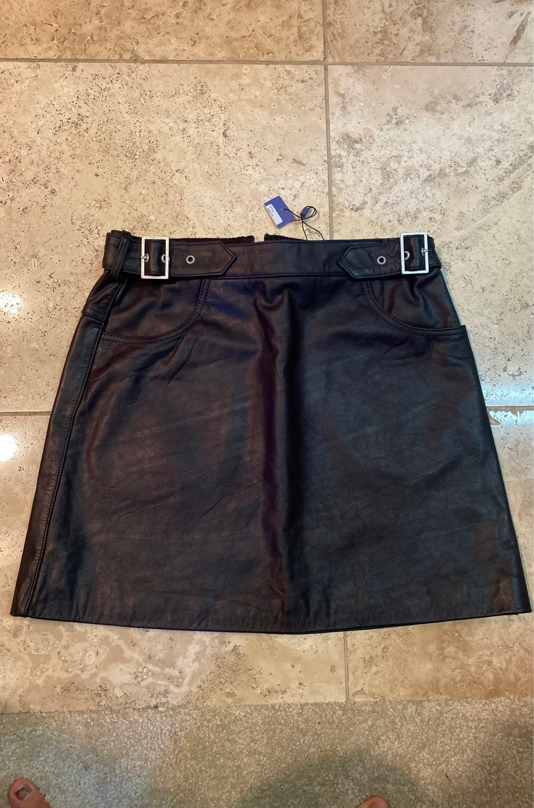 Rebecca Minkoff Authentic Cow hide leather skirt size 4