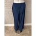 Women Navy Halter Top Wide Leg Pant Set Size M