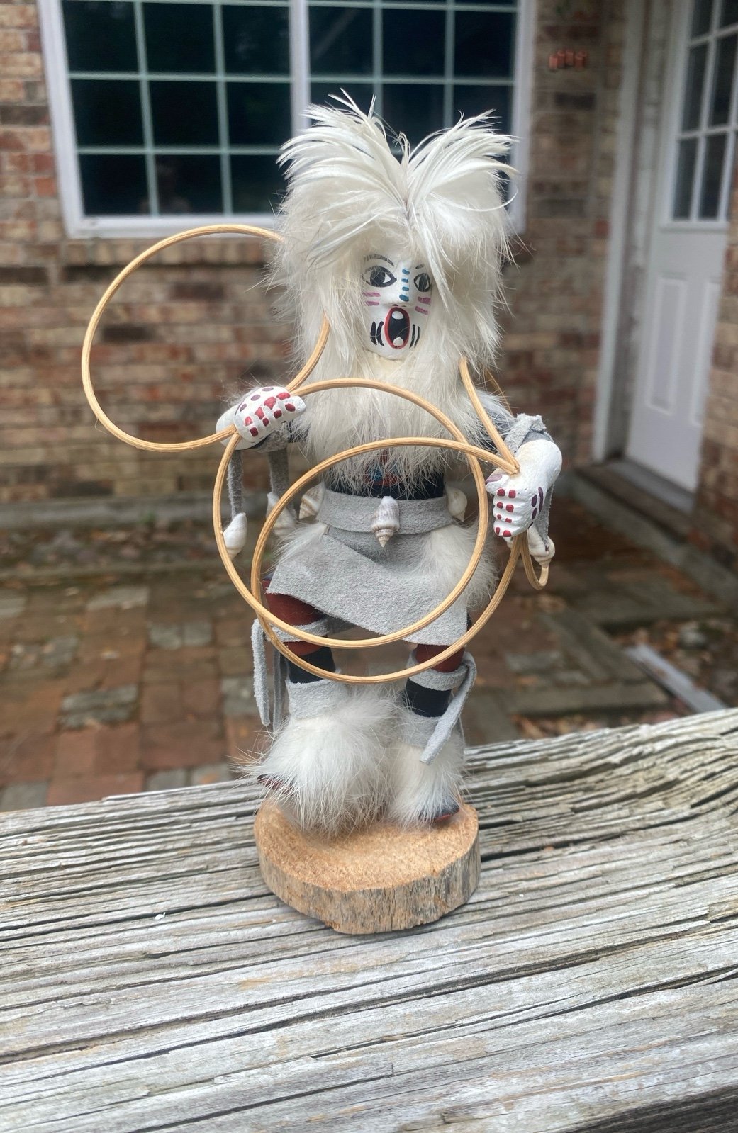 VTG KACHINA Doll NAVAJO Hoops Dancer Signed Lory 7.5”H Native American Y2K 90s