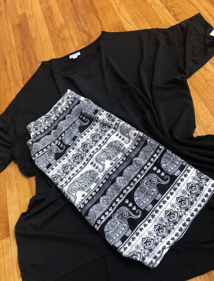 Lularoe Classic Tee And Os leggings New