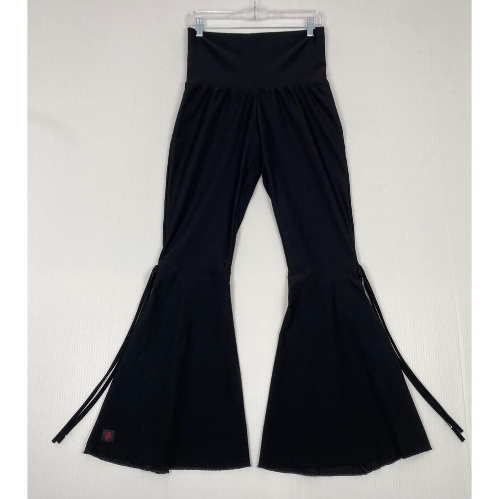 Niawear Women's Leggings Classic Black High Rise M Flare Bell Stretch pre owned