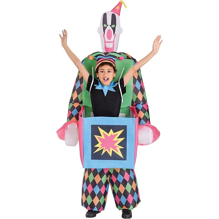 Jack In The Box Inflatable Jumpsuit Costumes Child Standard Clown 10 Medium