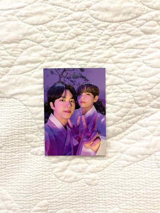 BTS Official 2021 Dalmajung Rings Jin + V/Taehyung Photocard