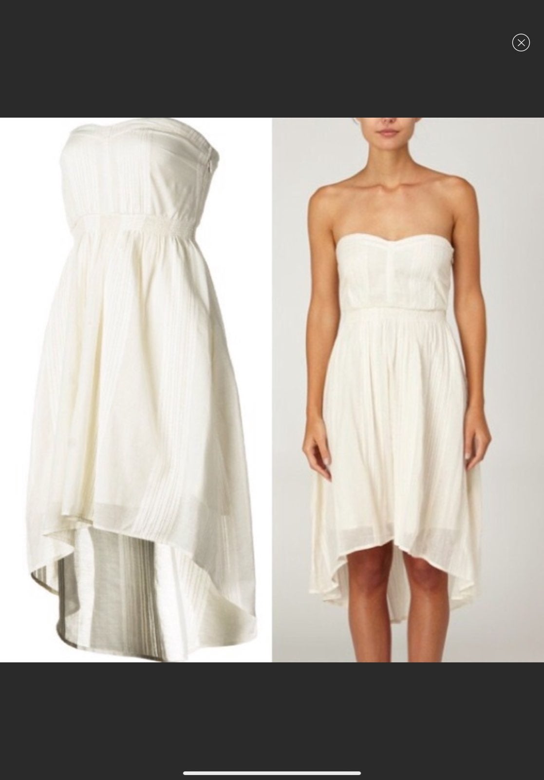 NWT Quicksilver High Low Dress Ivory