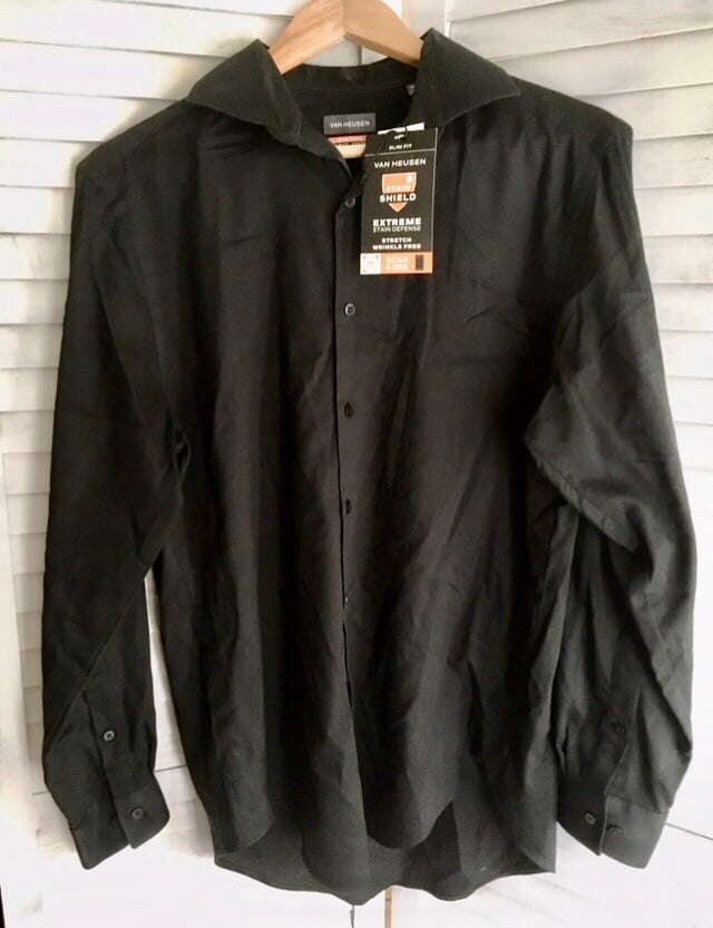 Men’s Black Dress Shirt, Medium