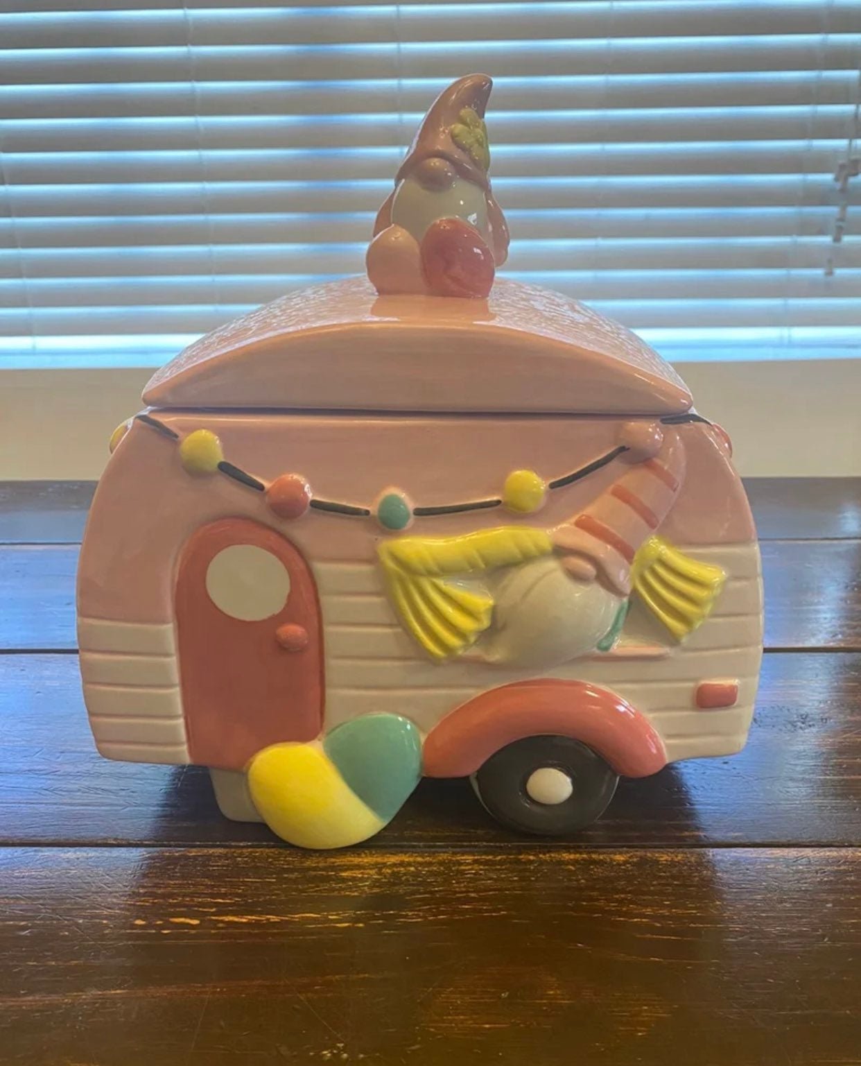 Easter Gnome Camper Cookie Jar