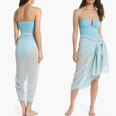 Melissa Odabash Celeste Embroidered Pareo OS NWT
