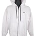 DKNY Sweatshirt Hoodie Womens Size XL White Full Zip Racing Stripe Streetwear