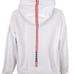 DKNY Sweatshirt Hoodie Womens Size XL White Full Zip Racing Stripe Streetwear