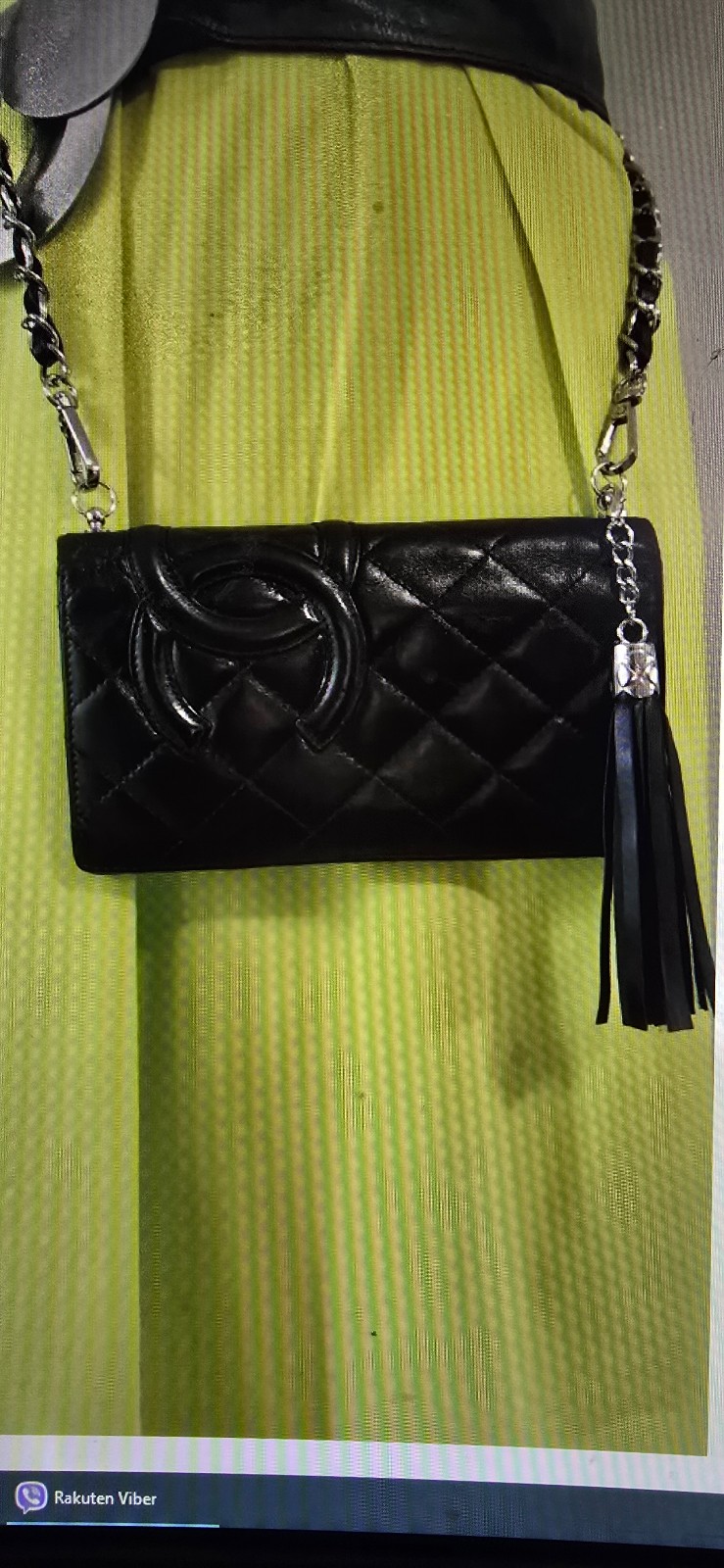 Chanel Cambon Leather Flap Wallet WOC Crossbody