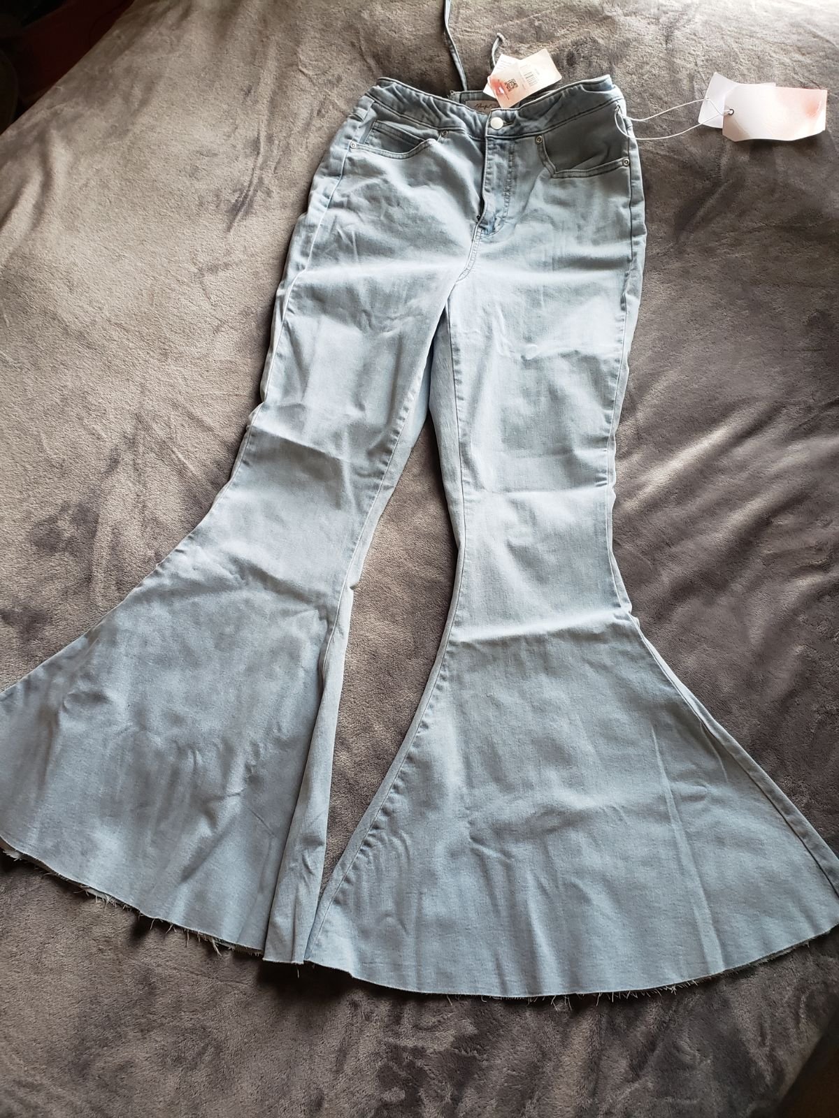 Light Wash Bell Bottom Jeans