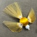 Vintage Stiff Nylon Thread Bird with Mica Christmas Bird Ornament