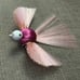 Vintage Stiff Nylon Thread Bird with Mica Christmas Bird Ornament