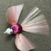 Vintage Stiff Nylon Thread Bird with Mica Christmas Bird Ornament