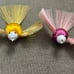 Vintage Stiff Nylon Thread Bird with Mica Christmas Bird Ornament