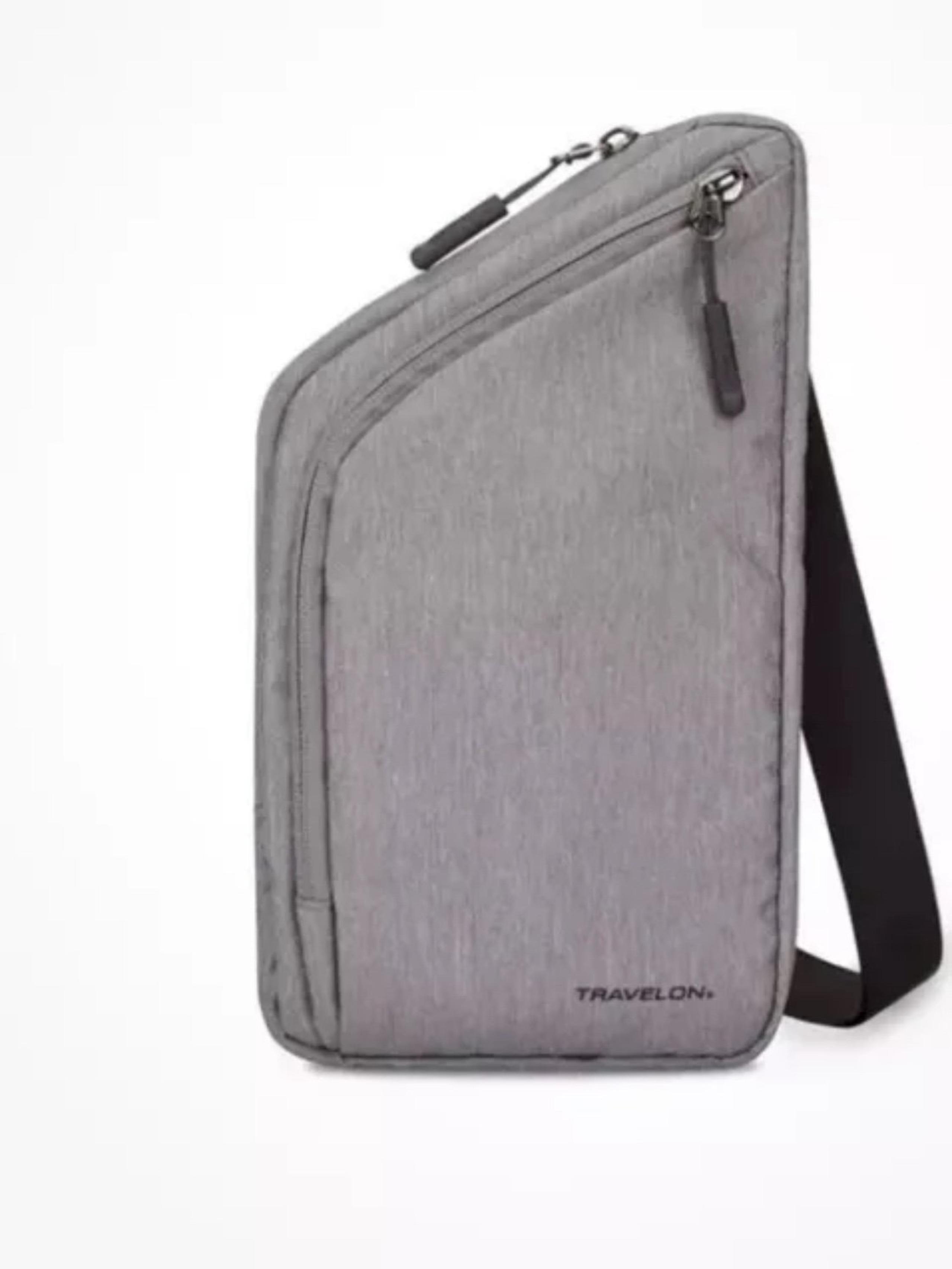 Travelon World Travel Essentials Slim Crossbody Bag Grey