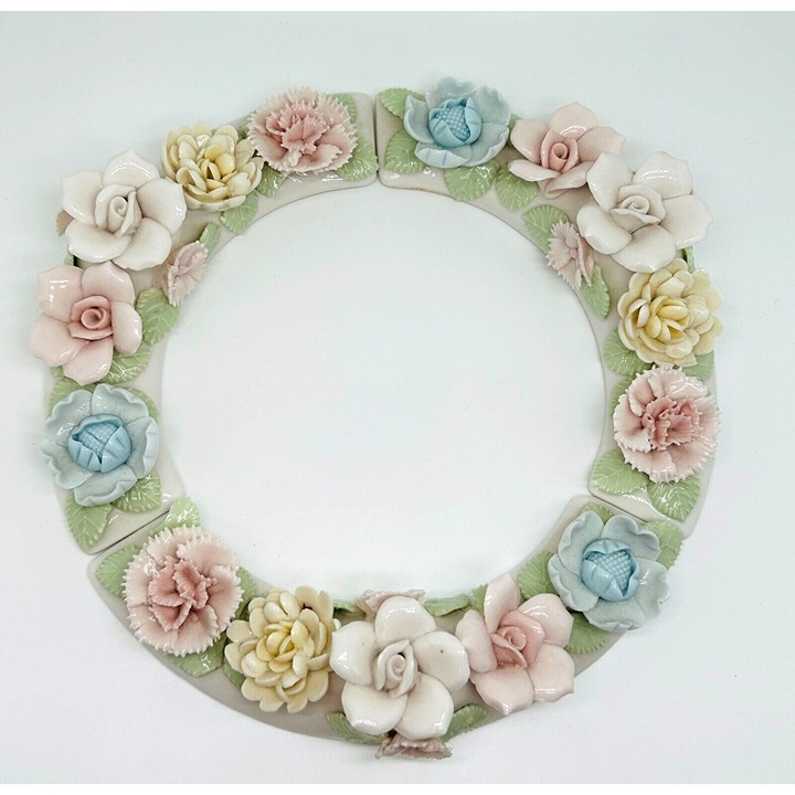 3 Vintage Floral Candle Ring Sections Japan Ardalt Verothin Lenwile China