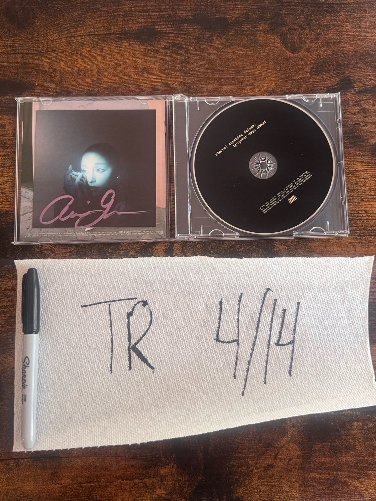 Ariana Grande Signed Pink Cd