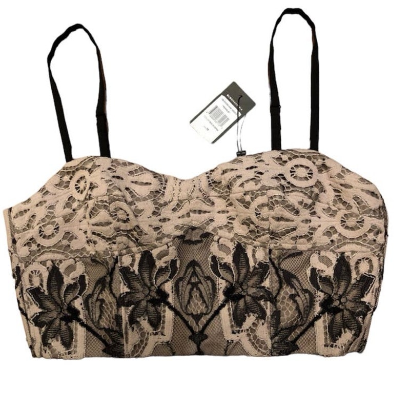 NWT bcbgmaxazria Corset in black & tan size medium