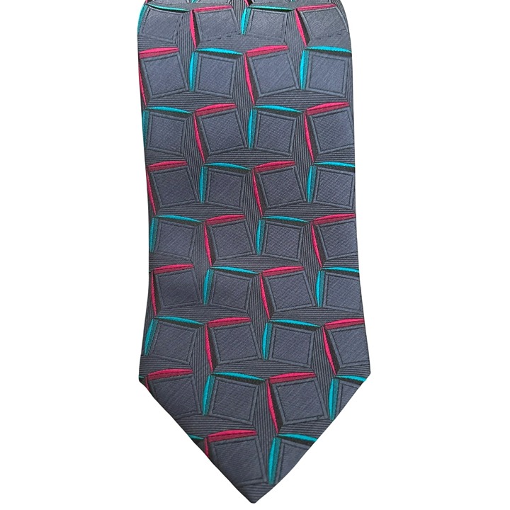 Seigo Katsuragawa Handmade Silk Tie Geometric Pattern Limited Edition 1/8