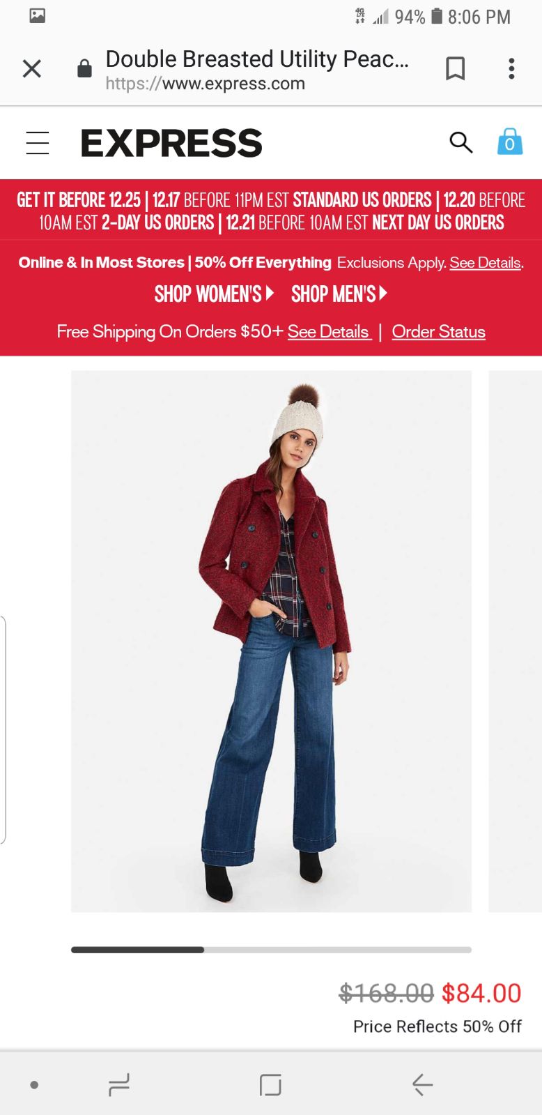 Express Peacoat