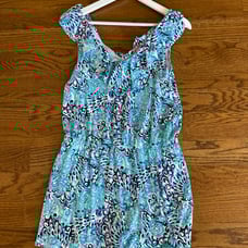 Lilly Pulitzer alessa romper size medium with ruffle
