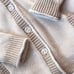L.L. Bean Women’s Cotton and Wool Blend Diamond Knit Shearling Cardigan Sweater