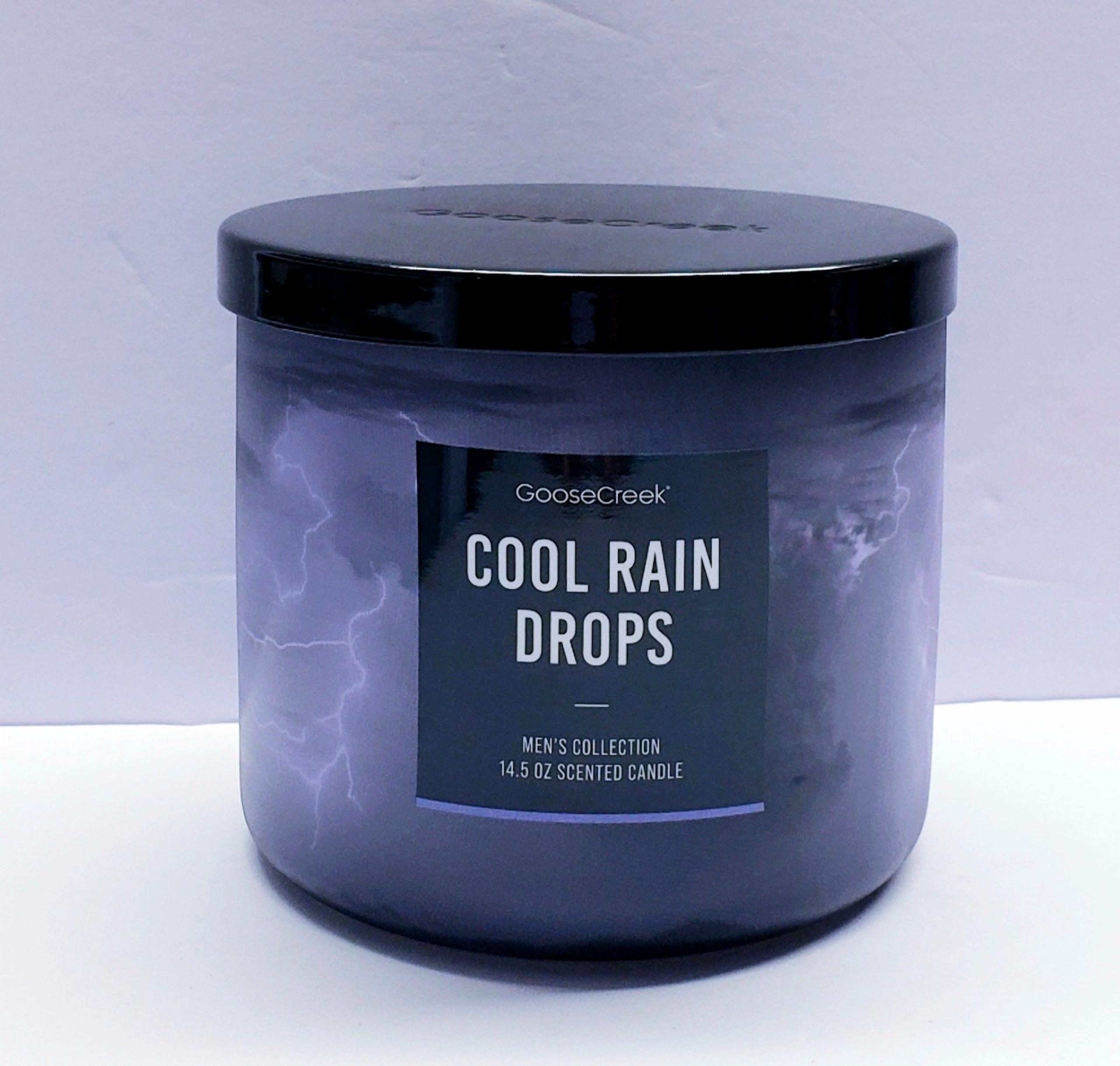Goose Creek COOL RAIN DROPS Men's Collection Large 3-Wick Scented Candle, 14.5oz