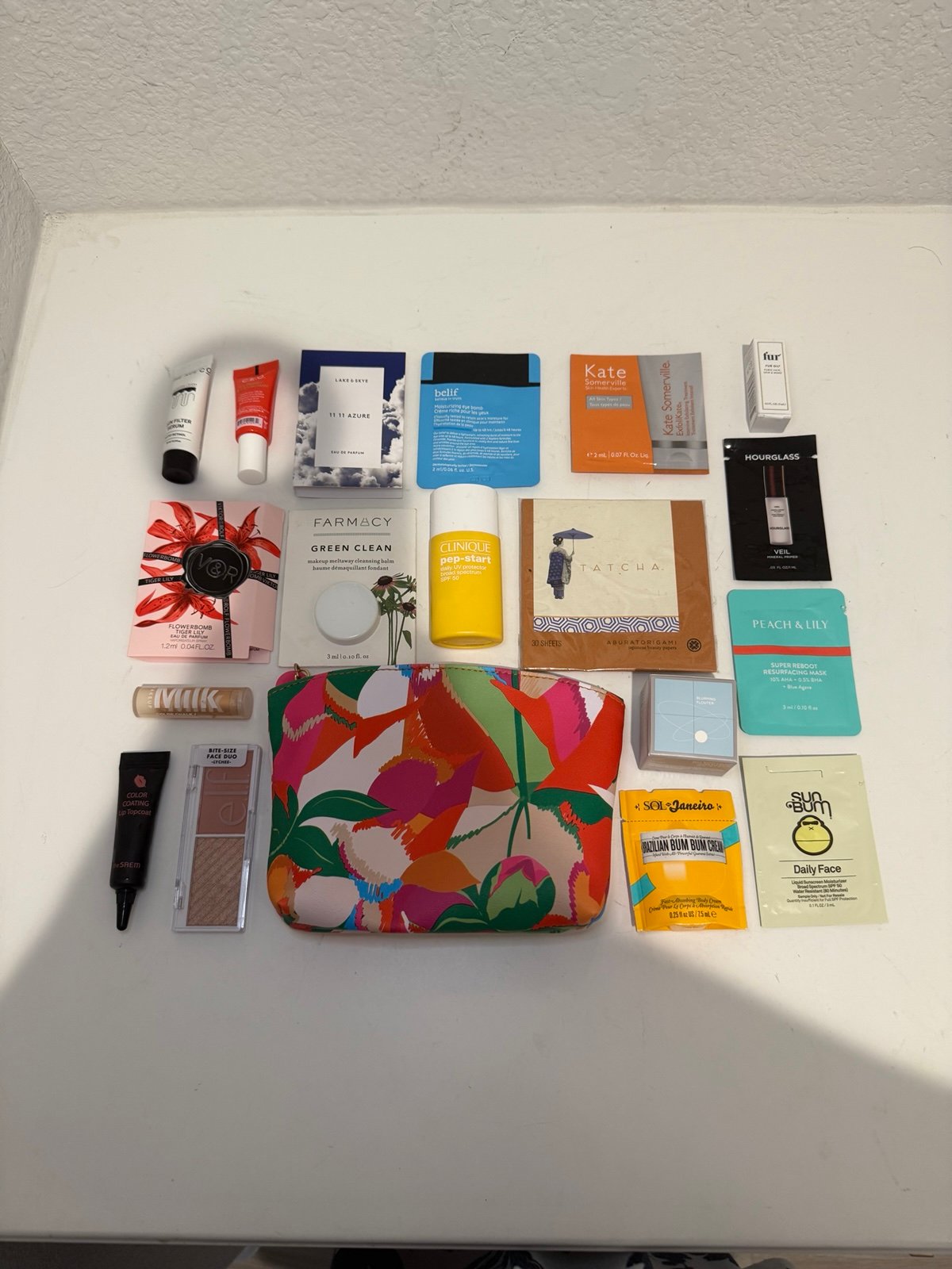 Luxury High End Beauty Skincare Samples & Trial Size Makeup Bag Bundle