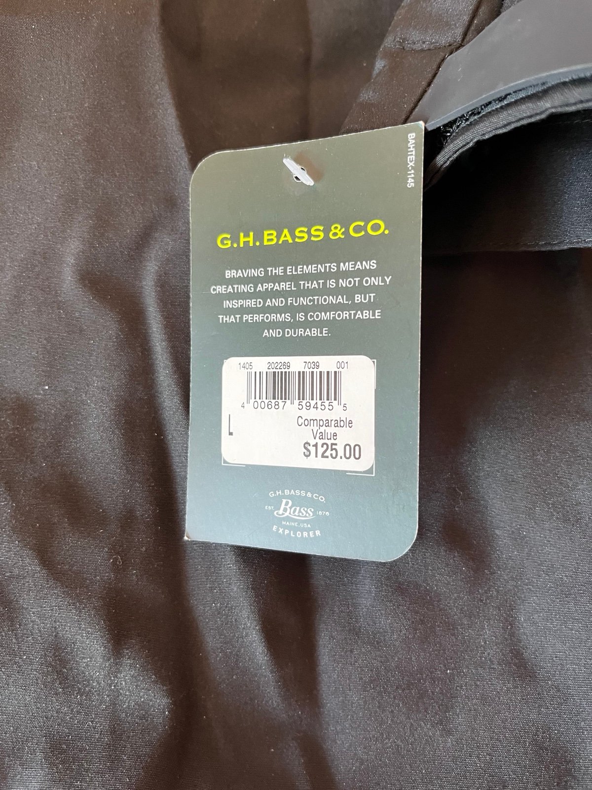 New Bass Black Rain Jacket
