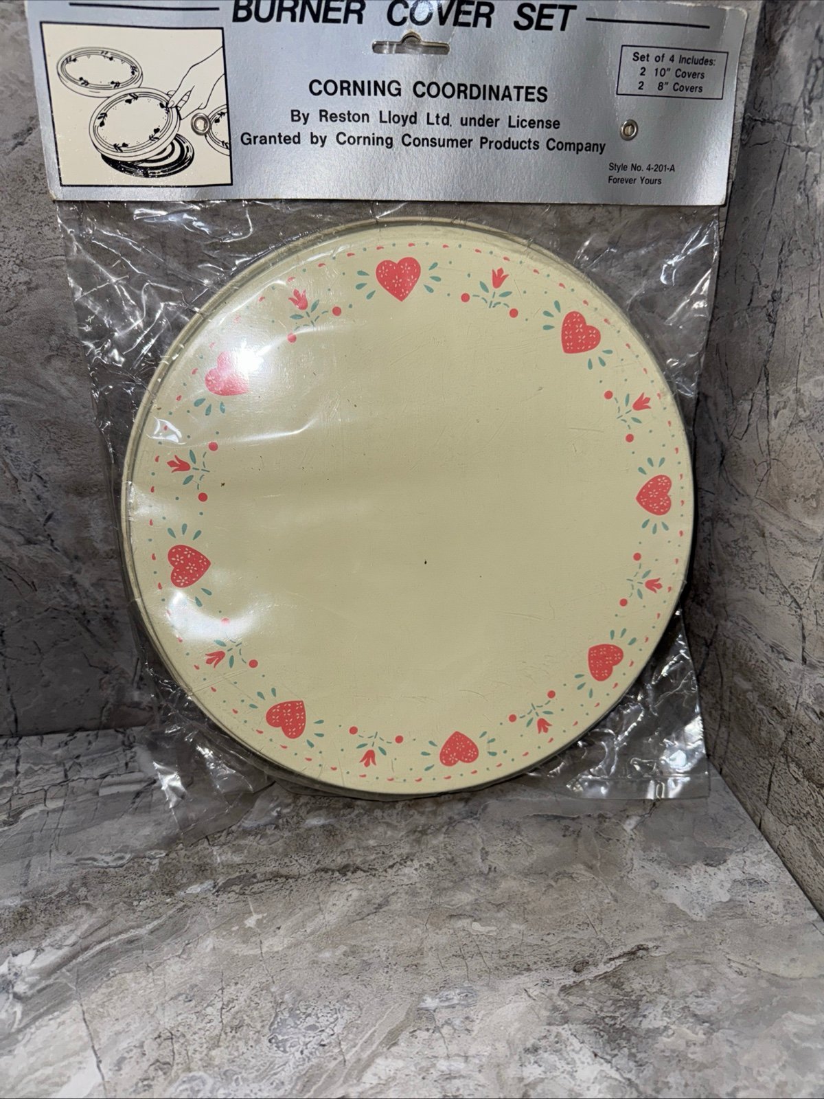 Corning forever yours stove burner covers metal
