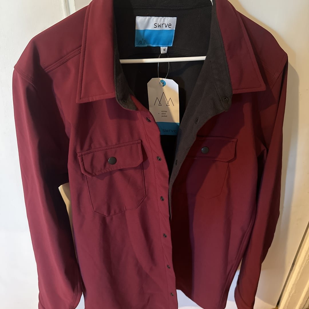 Winter shirt jacket swrve softshell /wine colour /size XL