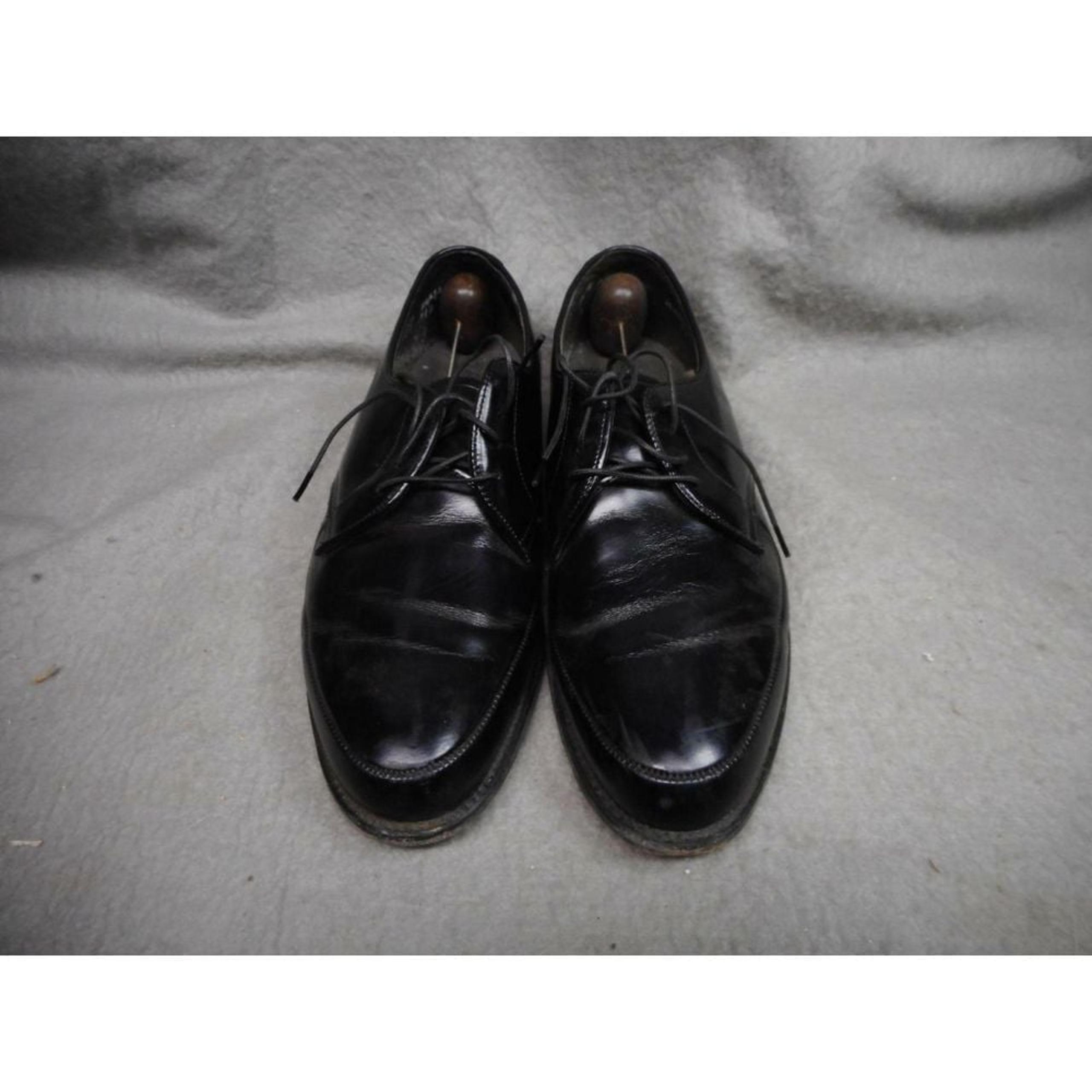 KEITH HIGHLANDER MENS BLACK OXFORD SHOES USED SIZE 8 EEE N/R
