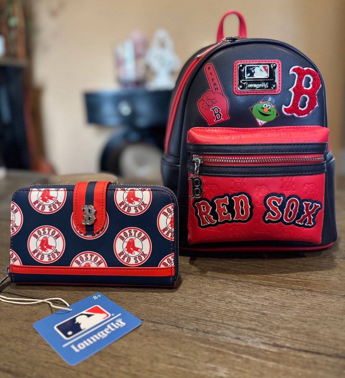 Loungefly MLB Boston Red Sox Patches Mini Bagpack