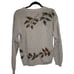 Northern Treasures 90s vtg knit sweater cabin cottage beige botanical cozy sz S