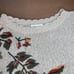 Northern Treasures 90s vtg knit sweater cabin cottage beige botanical cozy sz S