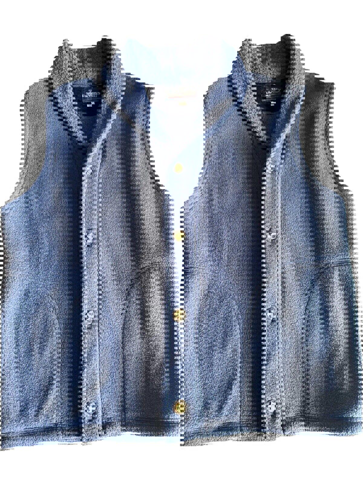 Vtg Early Winters Performance Outfitters Retro Fleece Vest Button Blue XL Casual