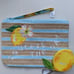Vera Bradley lemon straw pouch and coin purse bundle BNWT