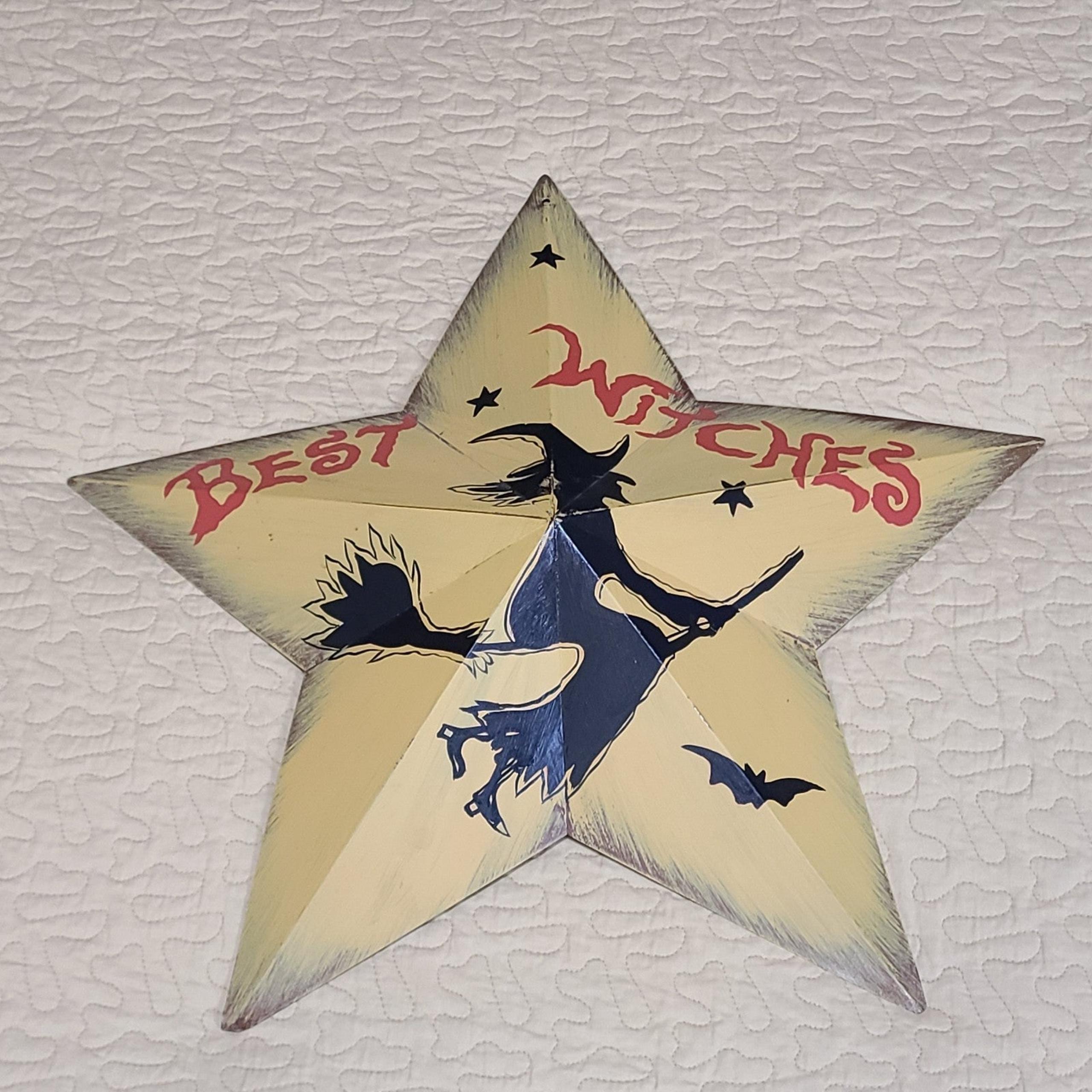 Best Witches metal star shaped wall decoration