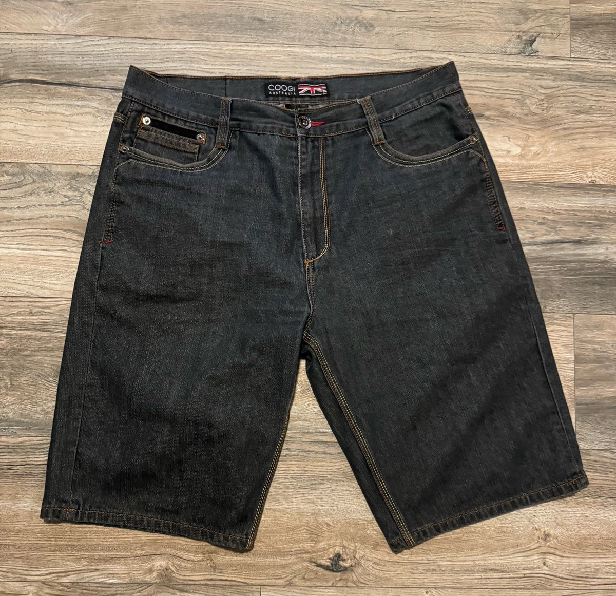Vintage Coogi Shorts Mens Embroidered Baggy Wide Leg Jean Denim