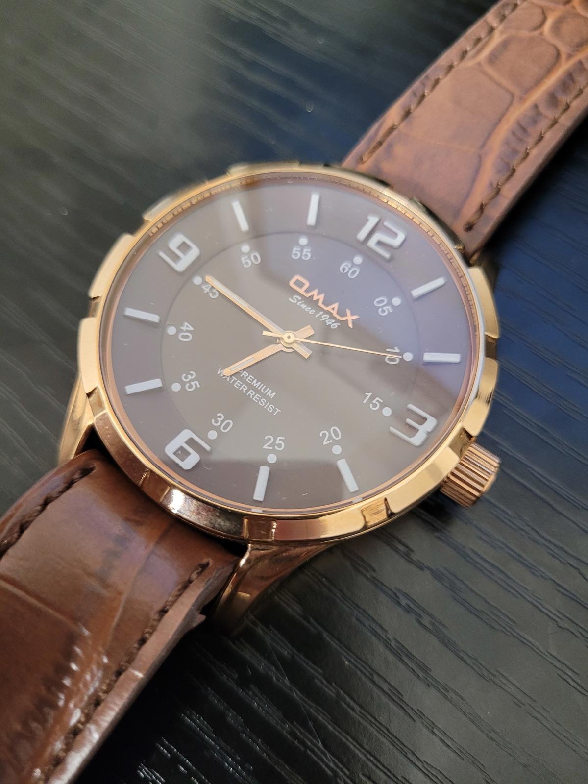 NEW OMAX H006 Men's Bronze XL Leather Men's Watch