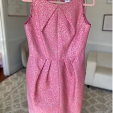 Yoana Baraschi Textured Dress Barbiecore Office Siren Retro Glam Look Easter