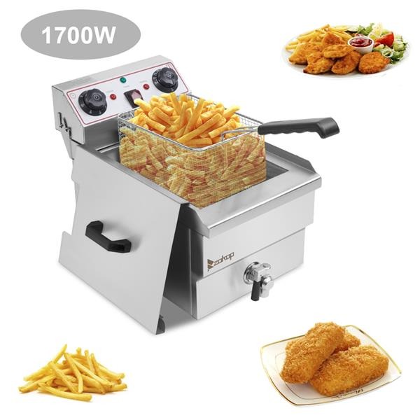 NEW Large Capacity Durable Stainless Steel Deep Fryer 1700W