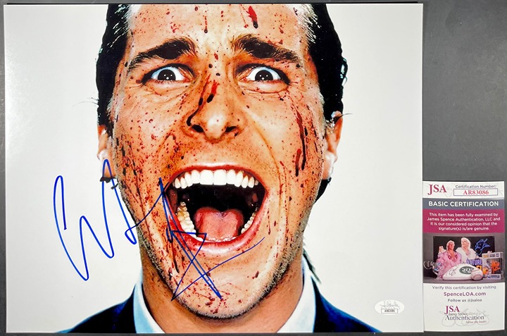 Christian Bale Signed American Psycho 11x14 Photo B Autograph Bateman JSA COA
