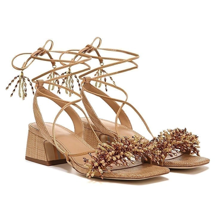 Sam Edelman Women's Walda Bead Embellished Strappy Sandal Size 6 (MSRP 160)
