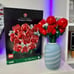 LEGO Icons Bouquet of Roses, Flower Build and Display Set 10328