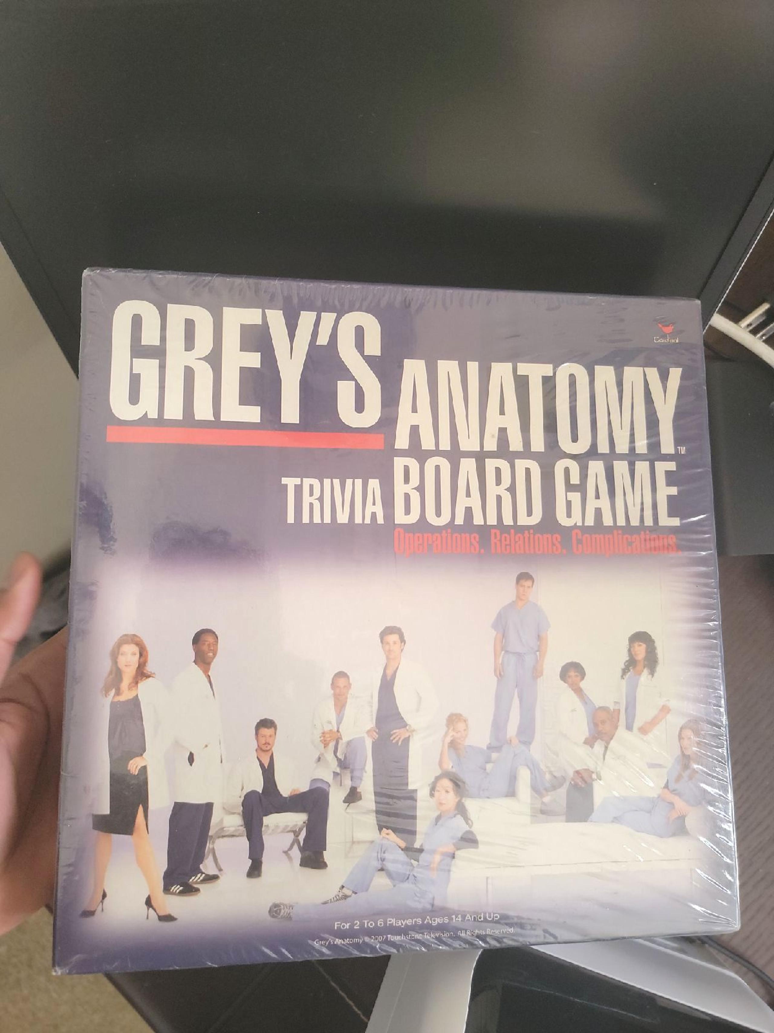 Cardinal Industries Grey's Anatomy Trivia Board Game (NEW Sealed)