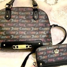 Juicy Couture Black Handbag and Wallet Bundle
