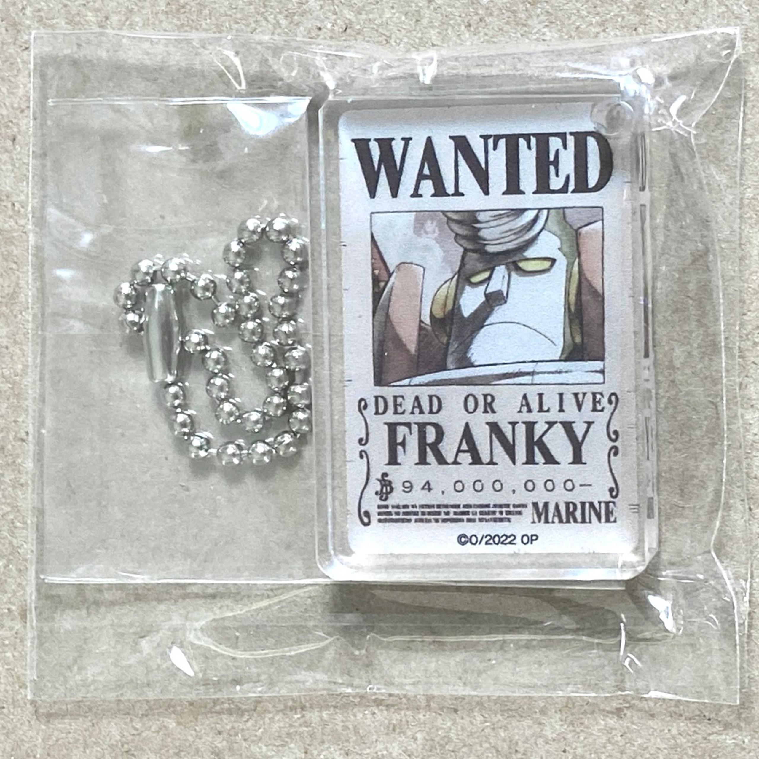 One Piece Thick Acrylic Block Wanted Poster Super Franky Keychain