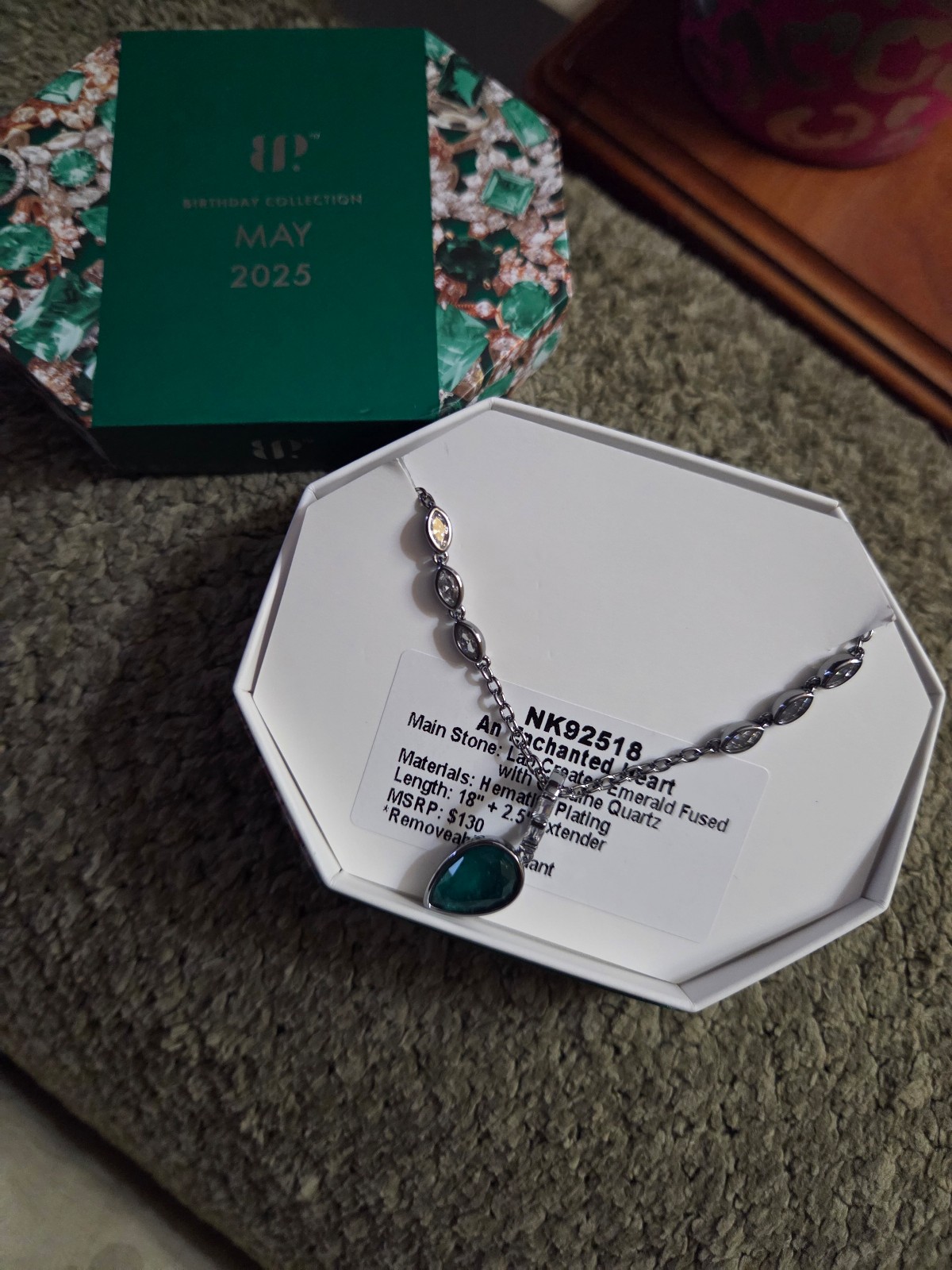 Bomb party may birthday necklace